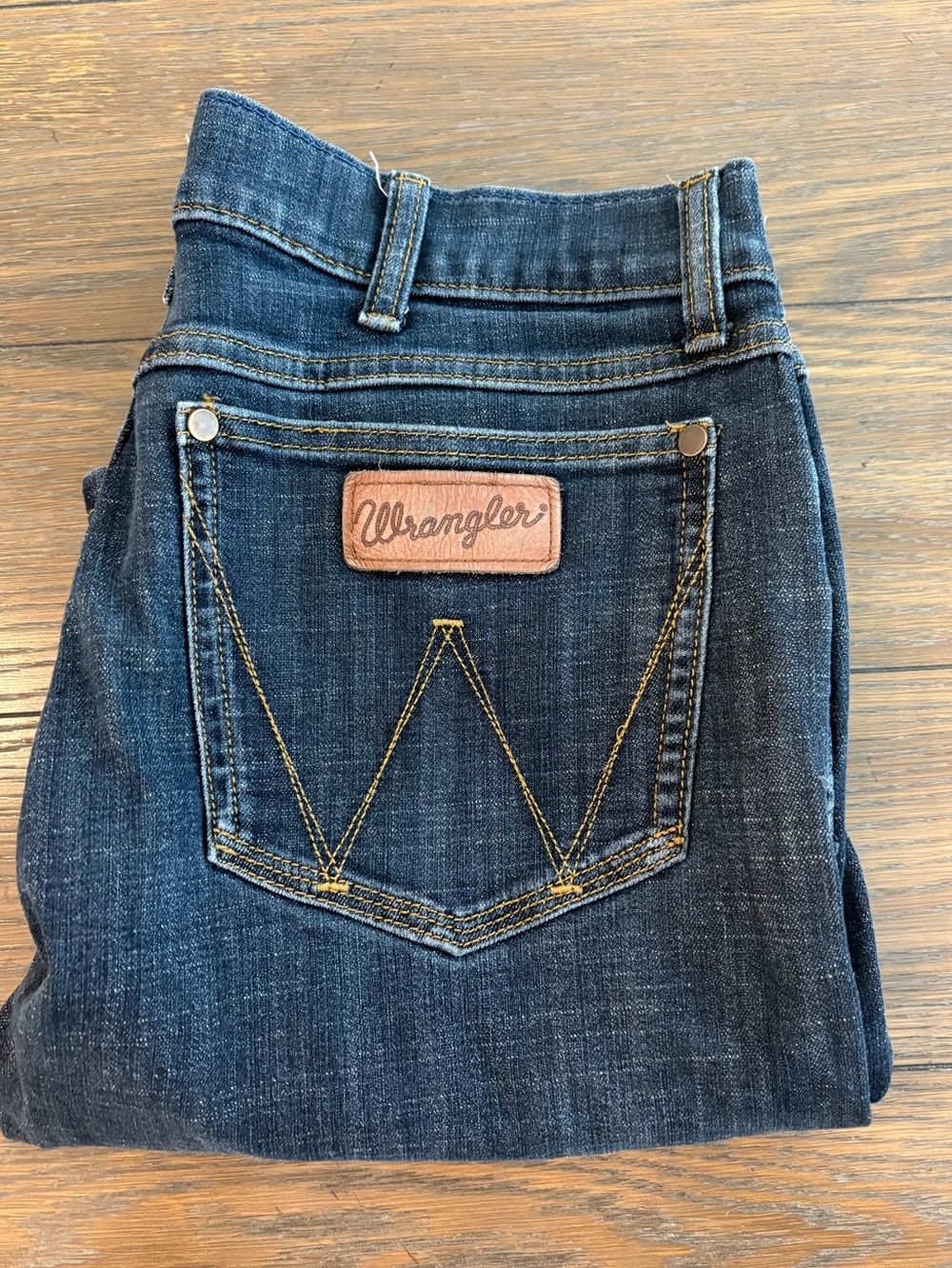 Wrangler‎ Retro Men's Dark Blue Slim Bootcut Jeans Size 32x32